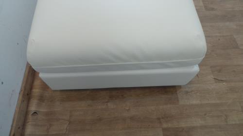 Large Leather Effect Footstool
