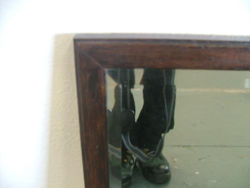 Wooden Framed Small Mirror
