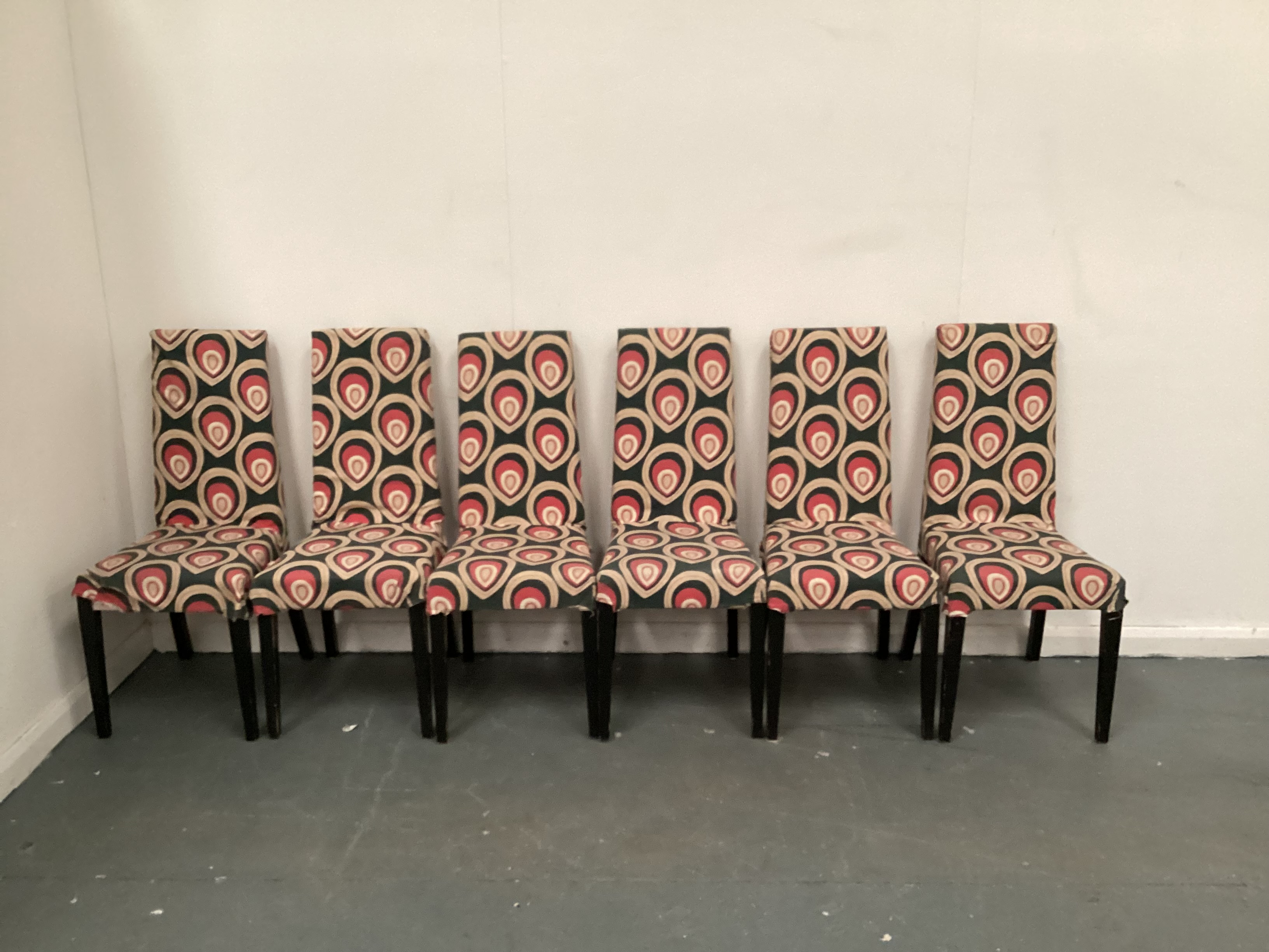    6x Fabric Dining Chairs