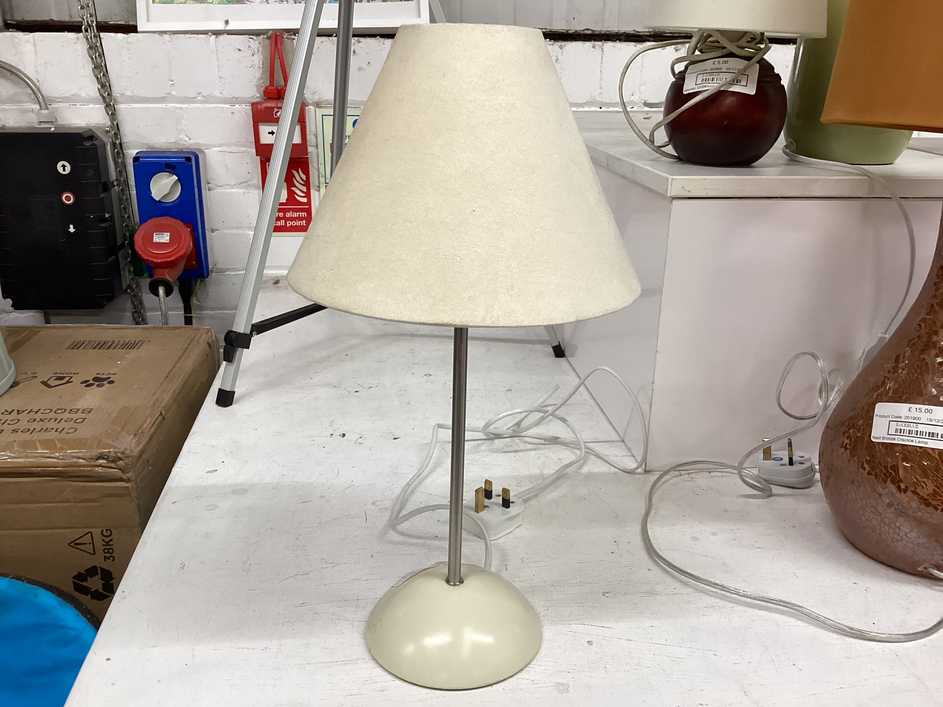 Cream Suede Lamp 2