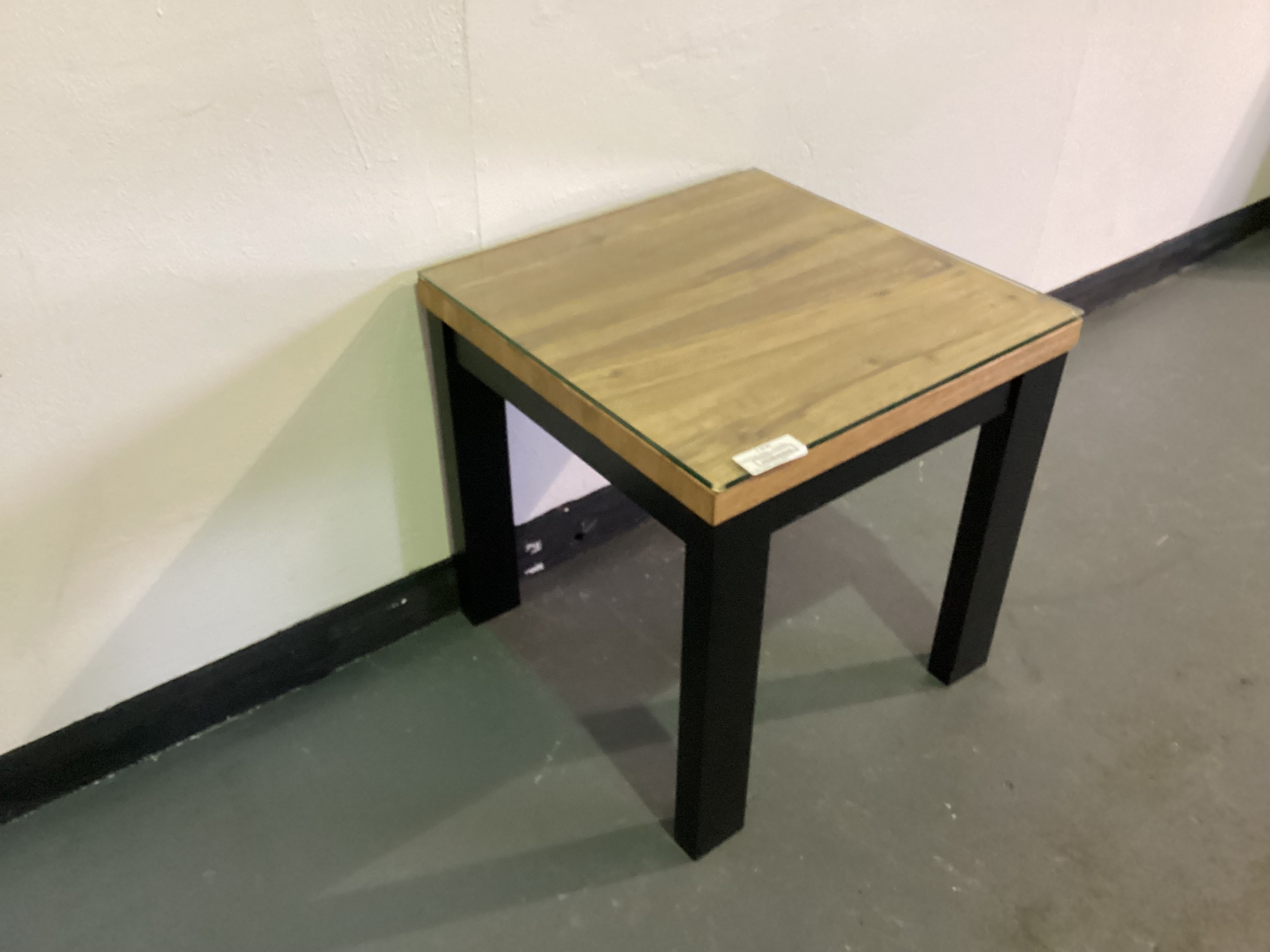 Modern Glass Topped Side Table