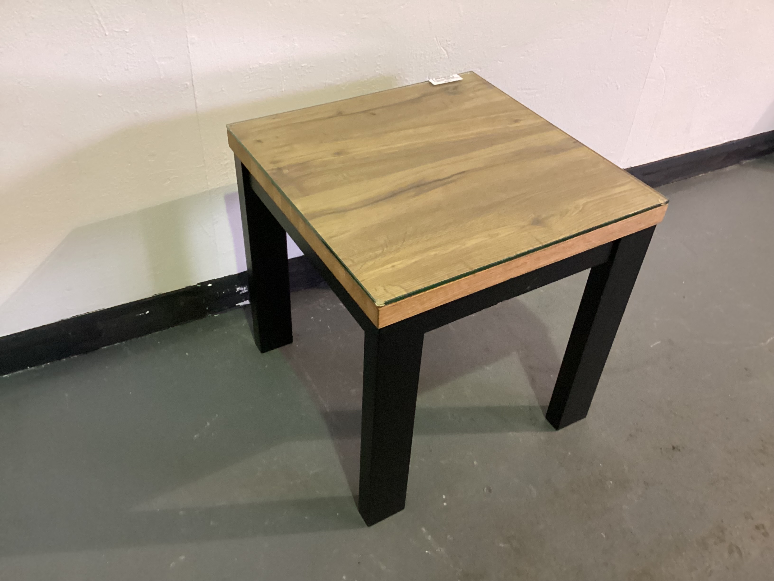 Modern Glass Topped Side Table
