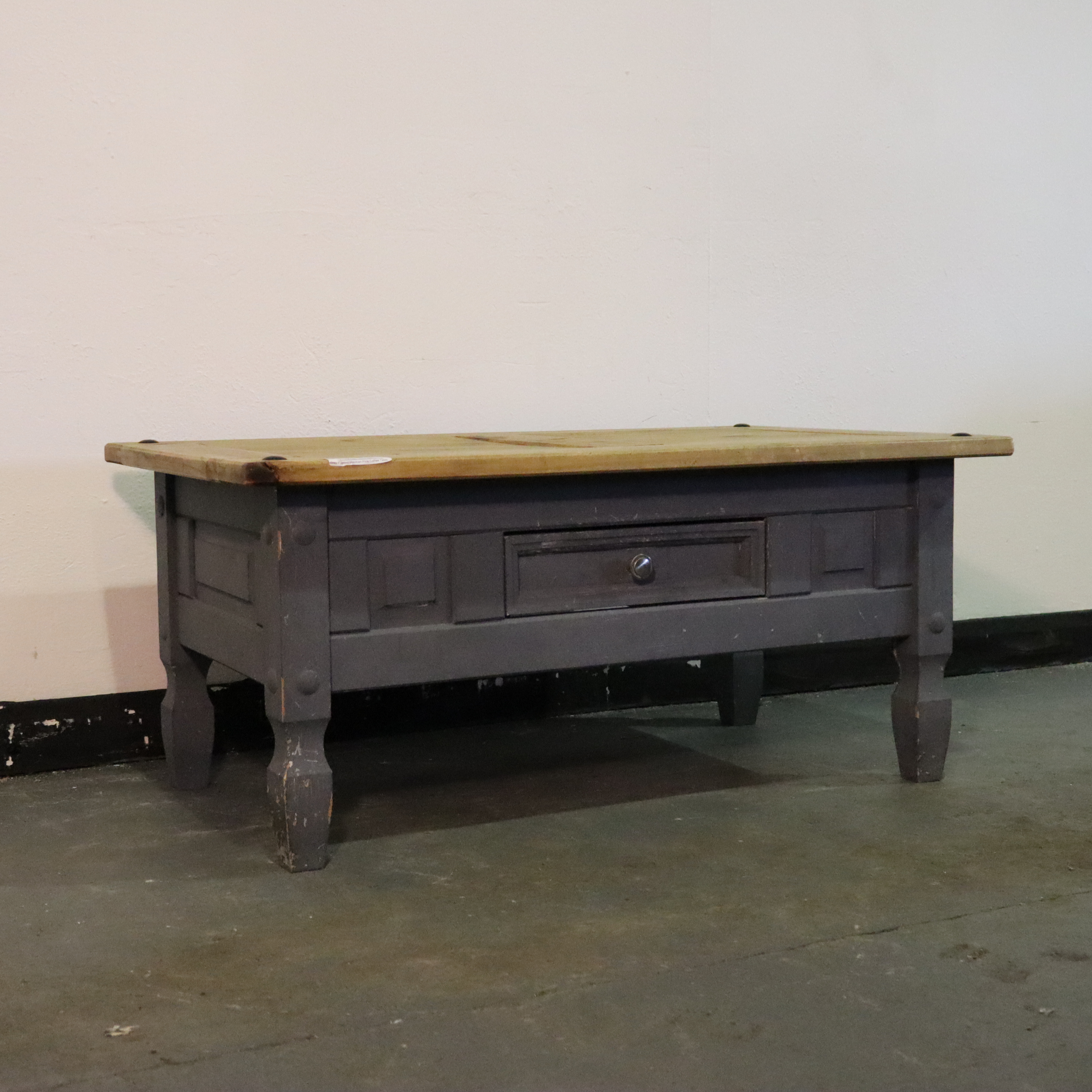 Grey Painted Mexican Pine Coffee Table