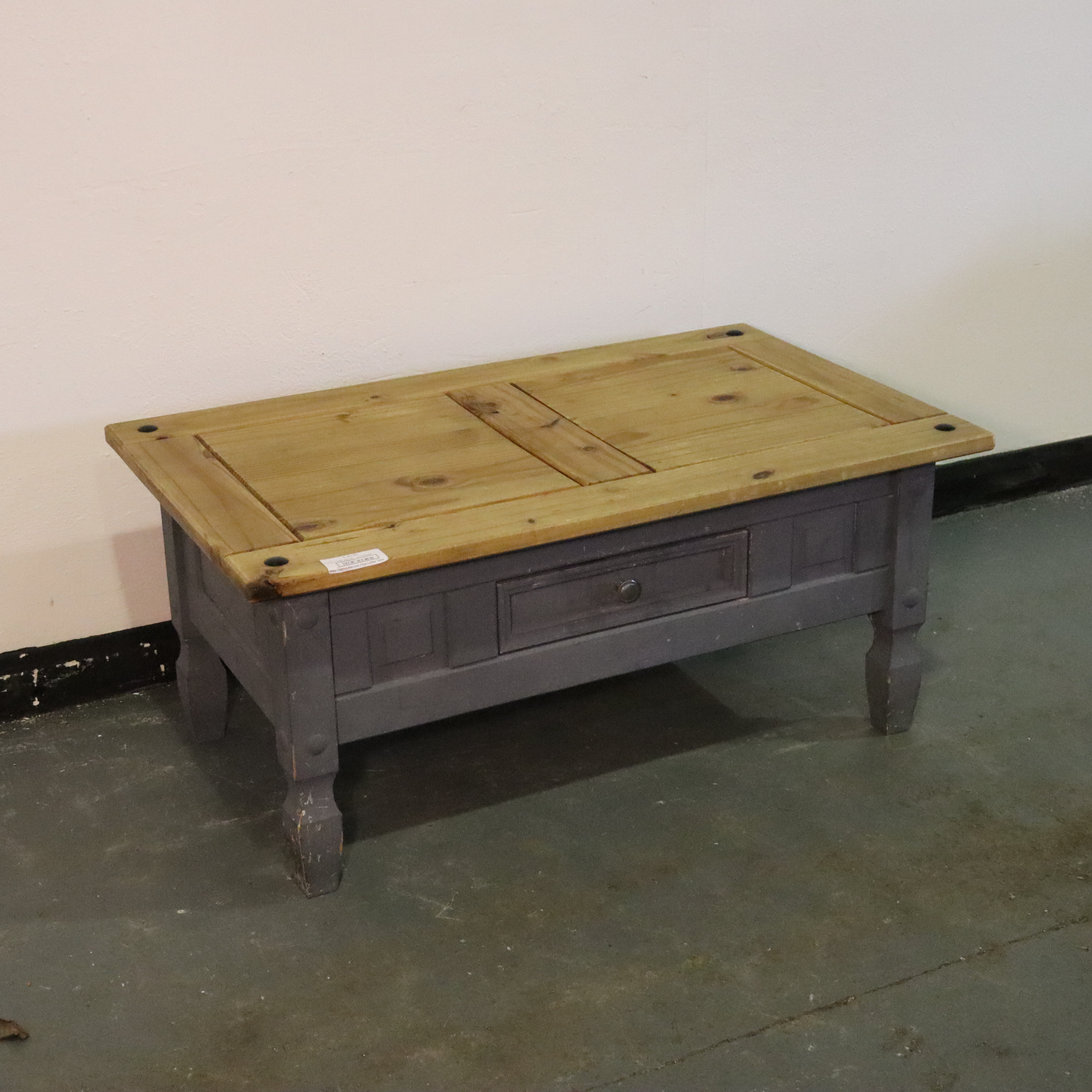 Grey Painted Mexican Pine Coffee Table