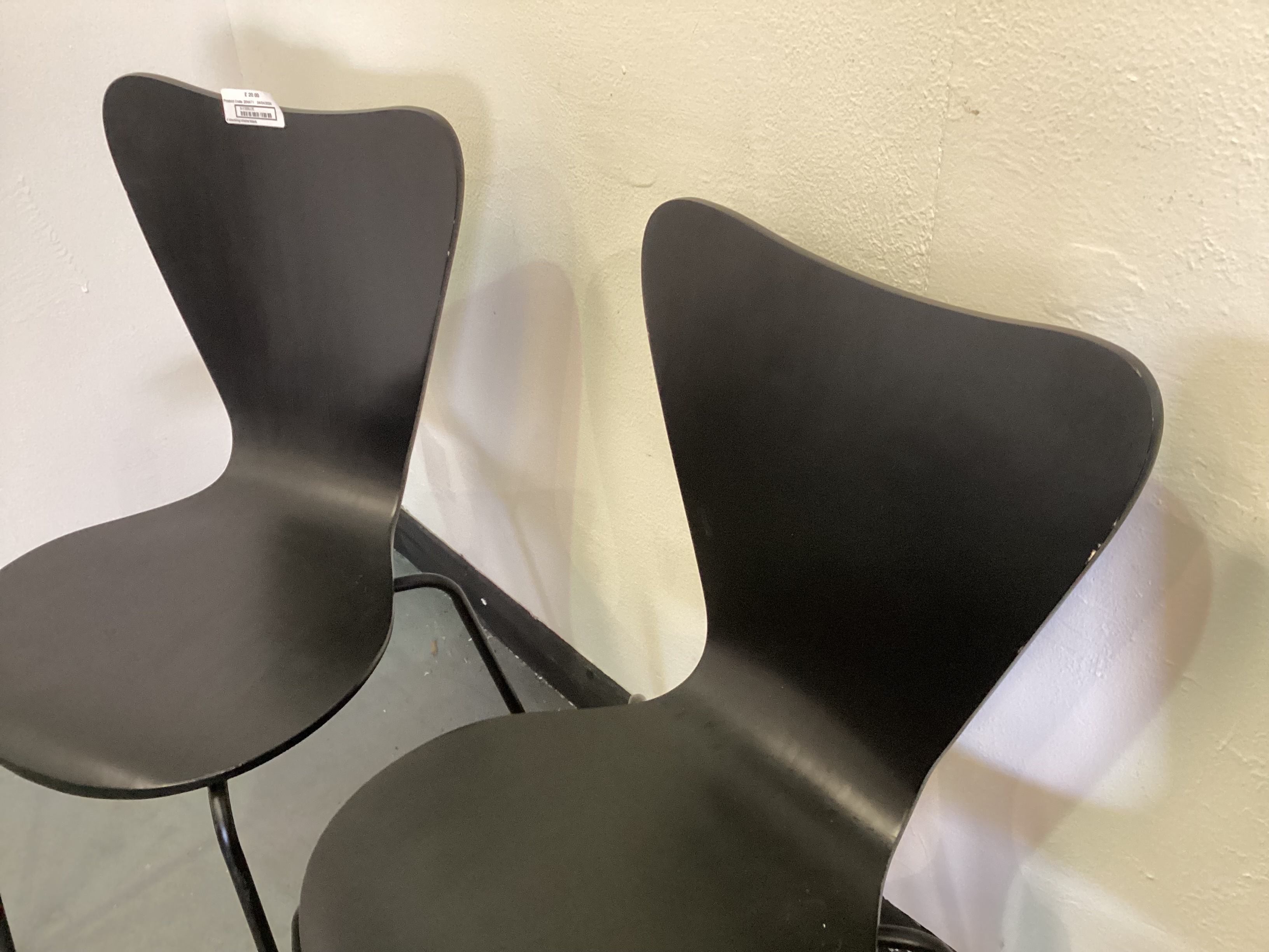 4 stacking chairs black