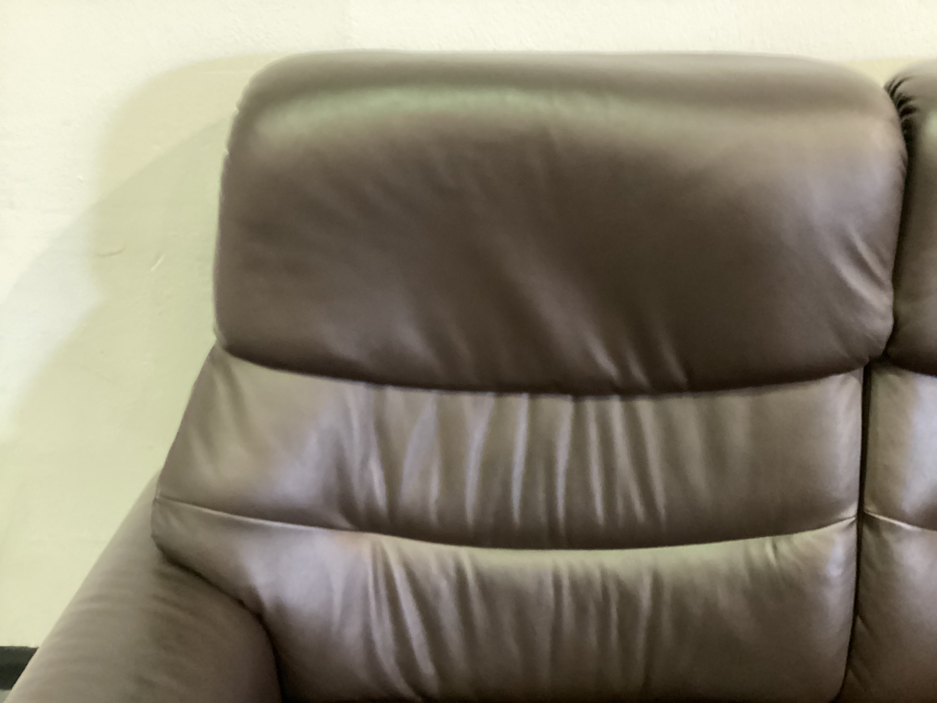 Dark Brown Leather Stressless 2 Seater Sofa