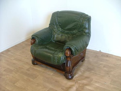 Green Leather Armchair
